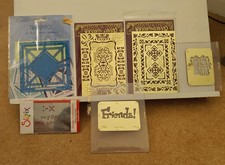 Metal Embossing Stencils x 6 - Backgrounds, Words - Dreamweaver