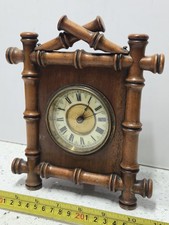 Antique German bamboo Mantel Clock 