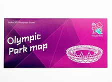 LONDON 2012 PARALYMPIC GAMES OFFICIAL OLYMPIC PARK MAP OLYMPICS SOUVENIR NEW