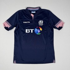 Scotland Rugby Sevens Home Shirt 2014/2015, Macron Size XXL Navy Pink