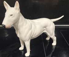 BESWICK White ENGLISH BULL TERRIER Porcelain Dog Figurine 19cm Long  No 970