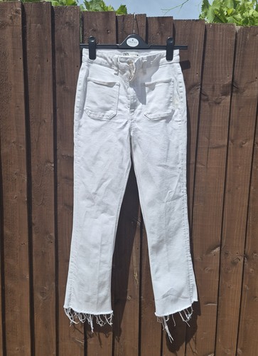 Zara white raw hem - , jeans