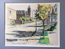 “East on Kent” Original Serigraph by Henry Purdy RCA Pencil Signed 1990