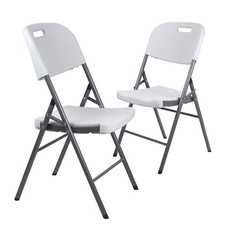 Folding Chair Set GreenBlue Universal 250kg White GB375