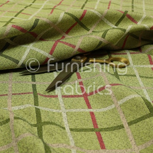 Green pink white tartan - pink,