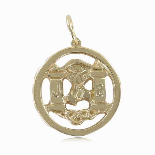 Solid 9ct yellow gold masonic - 9ct,