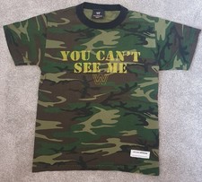 Rare Vintage WWE John Cena You Cant See Me Camouflage T- Shirt Size S