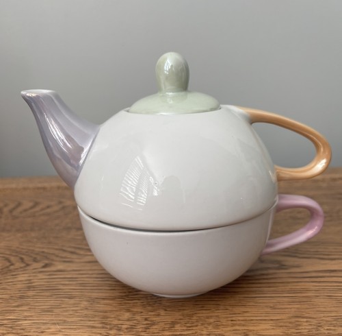Vintage stacking tea pot - stacking,