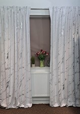 Velvet Curtains Marble  Gold
