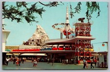 Anaheim CA California~Tomorrowland Amusement Rides~60s UNPTD Disneyland Postcard