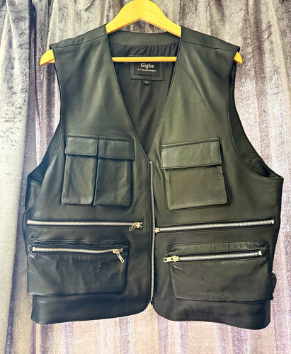 Giglio men black leather - black,