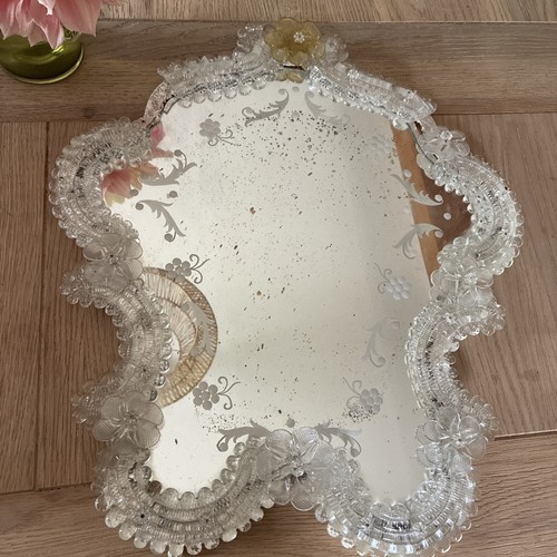 Murano vintage mirror large - vintage,