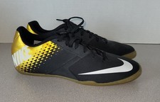 Nike Mens BombaX IC Black Gold Soccer Shoes Size 10.5