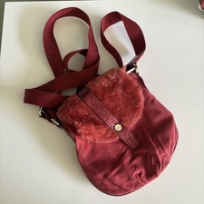 Ugg Red Wine coloured Cross over small Bag, Ugg Long Strap.