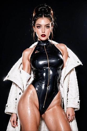 Sexy brunette beautiful latex - sexy,