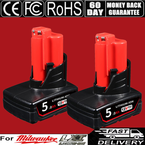 Battery for milwaukee m12b5 - 2x,