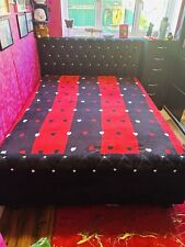 king size crushed velvet bed frame And Mattress 