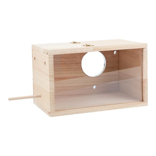Wooden bird breeding nest box - wooden,