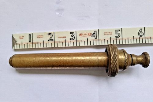 Vintage brass pump - brass, embossed