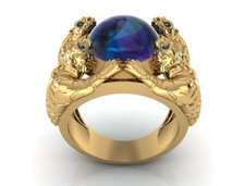 Men’s Gold Lion Ring with