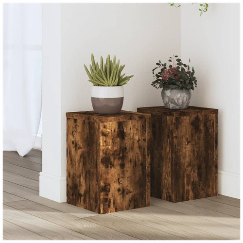 Plant stand set smoked oak - 2,