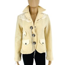 REPLAY Women Beige Wool Cotton