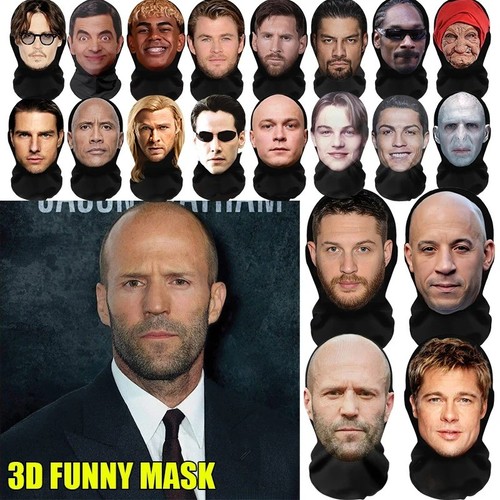 Funny realistic full face - 3d,