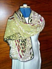 Velvet devore scarf   Abstract