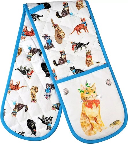Double oven gloves kitchen bbq - double,