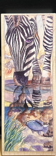 Stamps happen zebra watering - stamps,