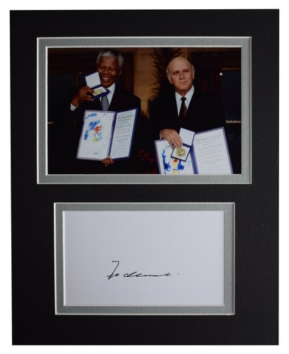Klerk signed autograph - f.w.,
