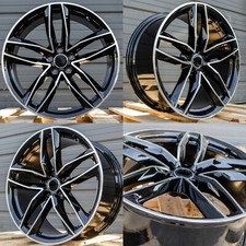 19" Black Machined Wheels For