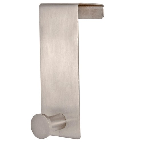 Over door single hook brushed - door,