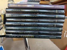 The Superyachts Volumes 1,2,3,4,7,8,9 + extra book, 8 books in total, 1988- 1996