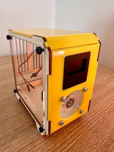 Yellow raspberry 5 tower - pi, 4/5