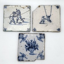 3 x Antique Delft 17th / 18th