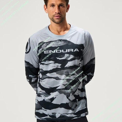 Mens camouflage cycling jersey - camouflage,