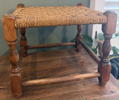 Vintage woven brown rattan - vintage,