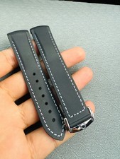 22mm Black Rubber Watch Strap
