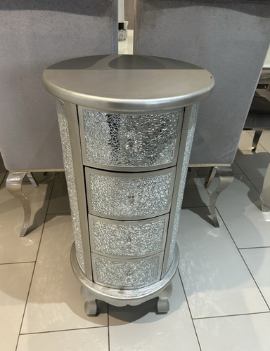 Silver mirrored round - mirrored,