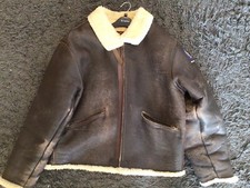 USED The Real McCoys USAAF D-1 Mechanics Sheepskin Jacket Size Large Not Flying
