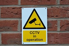 CCTV IN OPERATION A5 plastic or dibond sign or sticker security camera warning 