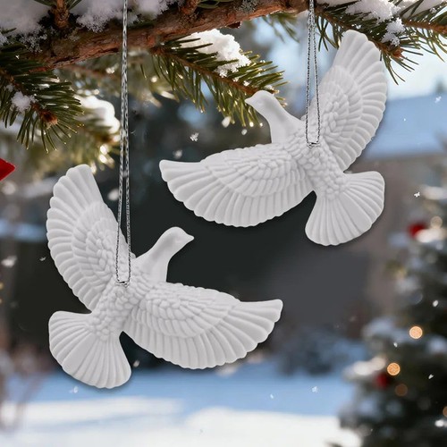 White dove christmas tree - white,
