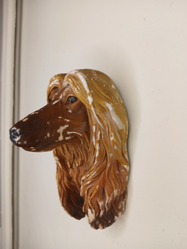 Afghan hound bossons chalkware - hound,