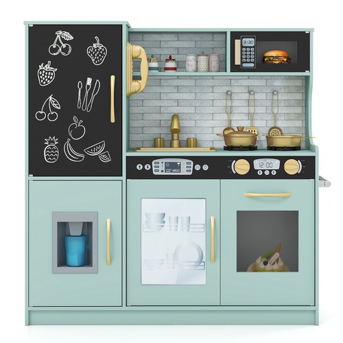 Gymax wooden play kitchen - play, kids