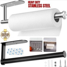 Kitchen Roll Paper Towel Holder Under Cabinet Self Adhesive and Wall Mounted UK