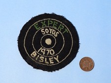 1970 Expert 50 YDS Bisley Embroidered TARGET SHOOTING Cloth Patch Badge #ESK