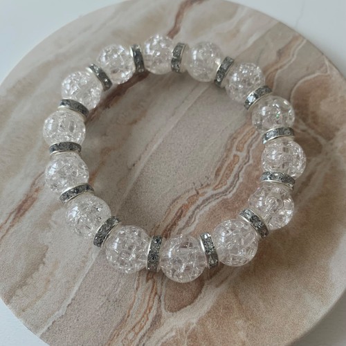 Handmade original clear - clear, beaded
