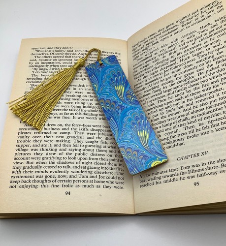 Bookmark italian paper gold - bookmark,, paper,