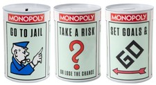 Monopoly Kids Money Piggy Bank Coin Saving Cash Sealed Tin Metal Box Gift New